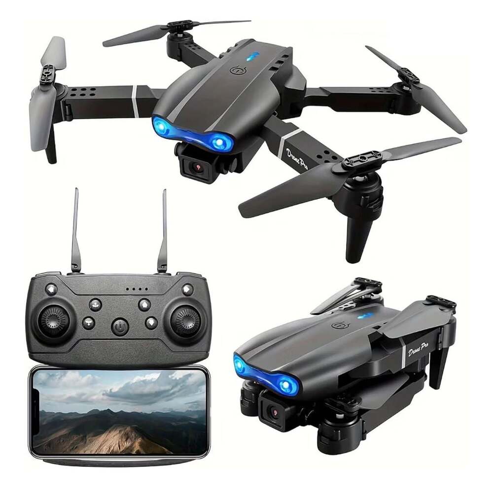 Drone Pro E99 Series Foldable Drone with 4K HD Dual Camera, RC Quadcopter, Long